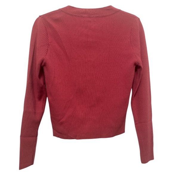 BB DAKOTA Madden fitted tank cardigan sweater set deep lipstick pink size small - Picture 9 of 14